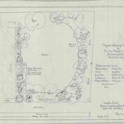 Wodell & Cottrell: Landscape Plan for Mr. and Mrs. Michael E. Maher, 1959