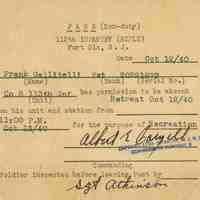          Gallitelli: Frank Gallitelli World War II Papers picture number 3
   