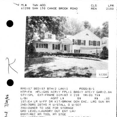 130 CANOE BROOK ROAD