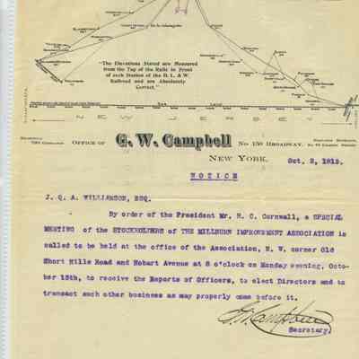 Wyoming Civic Association: G.W. Campbell Real Estate Letter, 1913