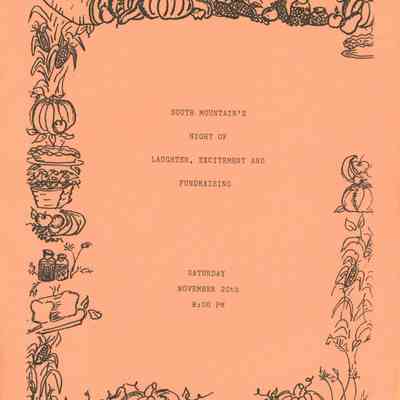 Holiday Auction Fundraiser Program, 1982