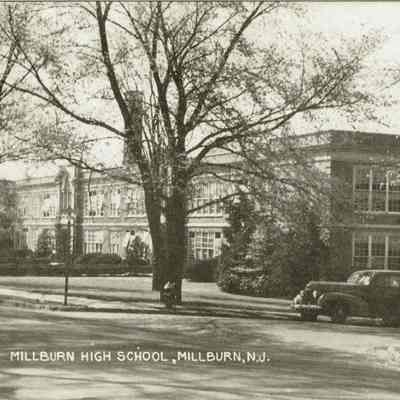 Millburn High School: Millburn High School with Cars