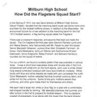 Millburn High School: History of the MHS Flagsters, 2025