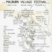 Millburn Art Center: Village Festival Map and Program, 1946