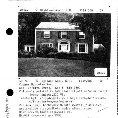 36 HIGHLAND AVENUE