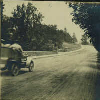 Automobile: Group of People Driving in Wyoming Area, early 1900s