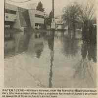 Millburn Avenue: Flood on Millburn Avenue, 1983