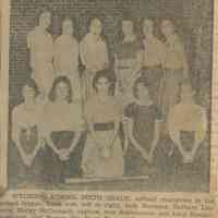 Wyoming School: Wyoming School 6th Grade Softball Champions, 1953