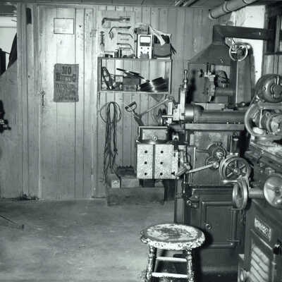 163 Highland Avenue Garage (with Hartshorn No Hunting sign on back wall)