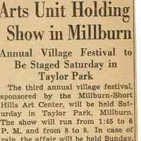 Millburn Art Center 1946 Scrapbook: Village Festival Articles, 1946