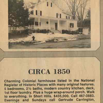 Real Estate Ad from The Item, 1987
