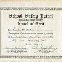          Glenwood School Safety Patrol Certificates for William McKim, 1951-2 picture number 1
   