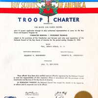 White Oak Ridge Chapel: Boy Scouts of America Troop #34 Charter and Certificates