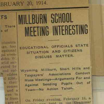 Wyoming Civic Association: Sending Millburn School Students out of town, 1914