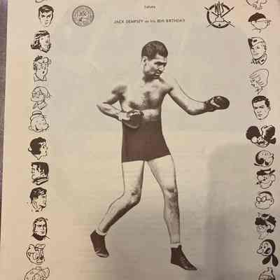 Dunn: Pamphlet Celebrating the 80th Birthday of Jack Dempsey