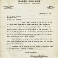 Millburn Horse Show Documents, 1931