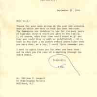          Letter from John L. Kemmerer, Jr. to William Mangold, September 21, 1964.
   