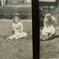          Left: Frances and Teenie; Right: Barbara Mangold, Audrey Mangold Wilson and Teenie
   