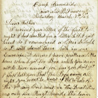 Parsil: Samuel B. Parsil Civil War Letter, March 7, 1863