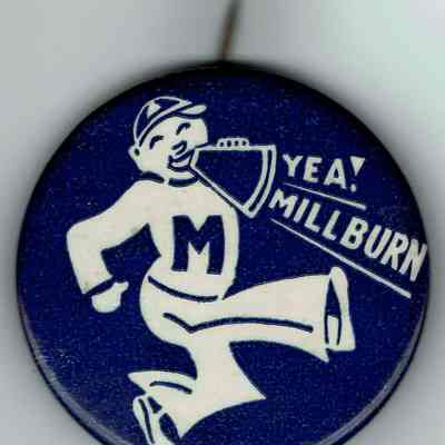 Millburn High School: Yea Millburn Pin Back Button