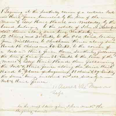 Brison: Documents and Map of Land Purchased by D. Brison from P. Lyndt