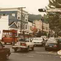 Millburn Avenue: Millburn Avenue and Main Street with Futters, 1985