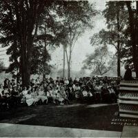 World War I: Unveiling Bronze Marker with WWI Veterans at Lincoln School, 1921