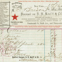          Brison: Bill from R.H. Macy & Co. to David Brison, 1882 picture number 1
   