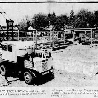 Photograph of the Education Center Building under construction, Item, May 26, 1967