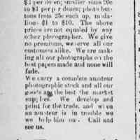          Advertisement in The Plain Speaker, Hazleton, June 5, 1900
   