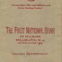          First National Bank of Millburn Bankbook, 1951-4 picture number 2
   