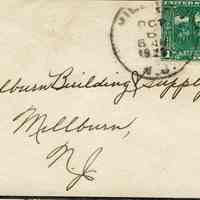 Millburn Building and Supply Company Envelope, 1925