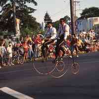 July 4: Hi-Wheel Riders in American Bicentennial Parade, 1976