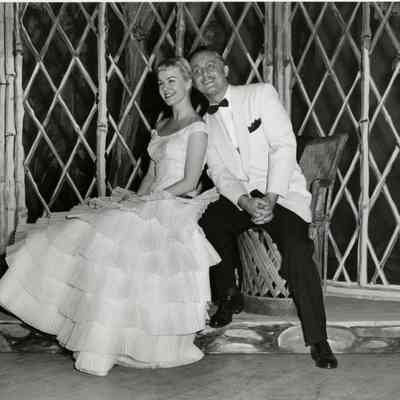 Kyle MacDonnell as Nellie Forbush and James Norbert as Emile De Becque in South Pacific, 1955.