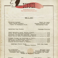 Chanticler Restaurant Dinner Menu, 1947