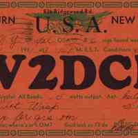 Radio: Ham Radio Postcard W2DCK, 1931