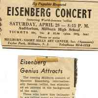          Eisenberg: Maurice Eisenberg Millburn Concert Materials, 1945 picture number 6
   