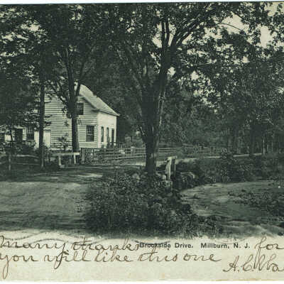 Brookside Drive: Brookside Drive with House, Millburn c.1900