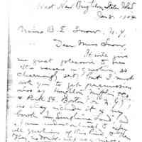 Snow: Edith M. Thomas letter to Bonnie Snow, 1904