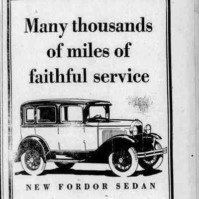 Advertisement for the Model A Ford 1931 from the April 16, 1931 edition of The Item.