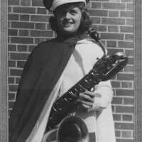 Ellwanger: Marilyn Ellwanger in Millburn High School Band