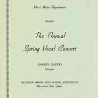 Millburn High School: Spring Vocal Concert, 1964