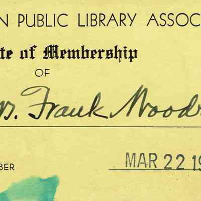 Millburn Library Card, 1937