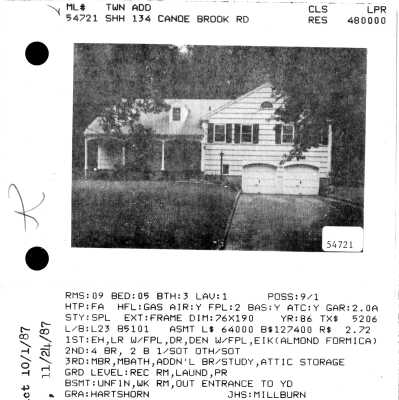 134 CANOE BROOK ROAD