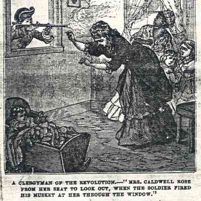 Battle of Springfield: Illustration of Hannah Caldwell's murder, 1780