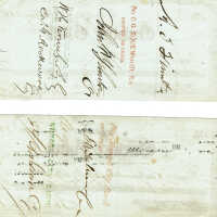          Condit: Israel Condit Promissory Note and Checks, 1862 picture number 4
   