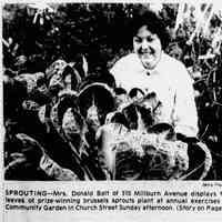          Bolt: Mrs. Donald Bolt Showing Off Her Prize Winning Brussels Sprouts, 1979 picture number 2
   