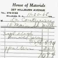          House of Materials Receipts 1957-1965 picture number 1
   