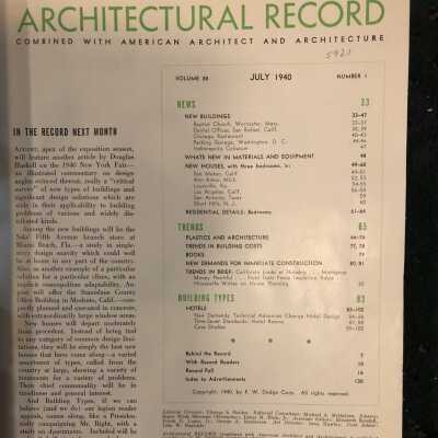 Architectural Record, Volume 88, July-December 1940