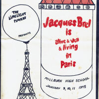 Millburn High School Limelight Players Program, 1975